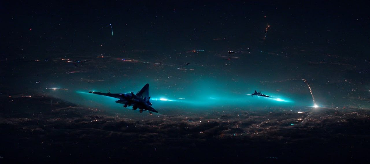 "Вот так нейросеть Midjourney видит наших военлетов. 😏"  https://t.me/fighter_bomber/8173