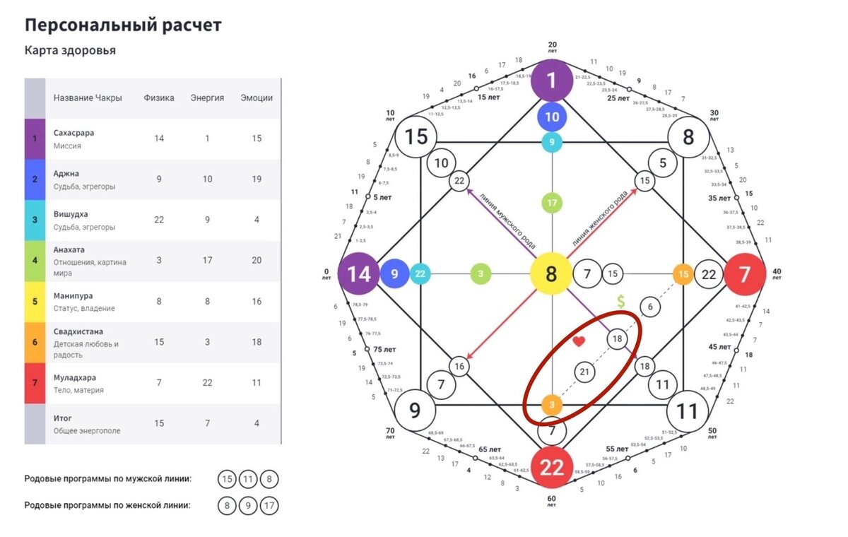 Как расшифровать диаграмму матрицы судьбы