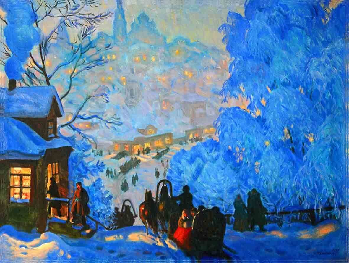Борис Кустодиев, "Зима"