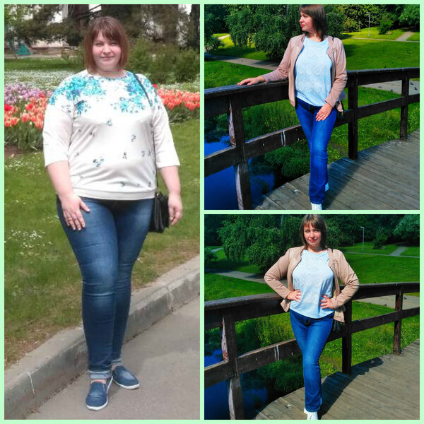 Фото, иллюстрирующее результат похудения: минус 49 кг