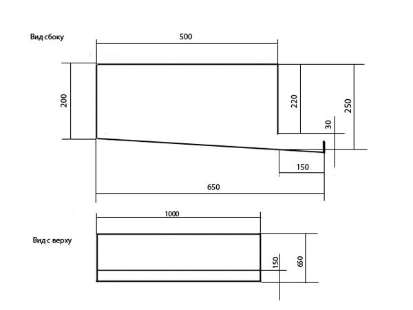 Чертеж клетки (примерные размеры) Фото с Яндекс.Картинки