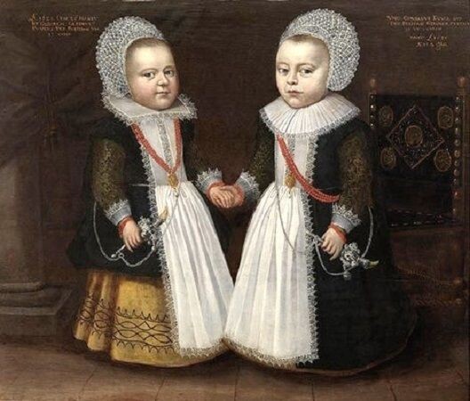 Портрет двухлетних сестер, середина XVll века