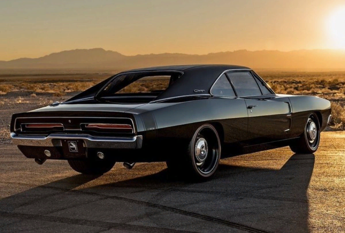 Dodge Charger 1969 ночью