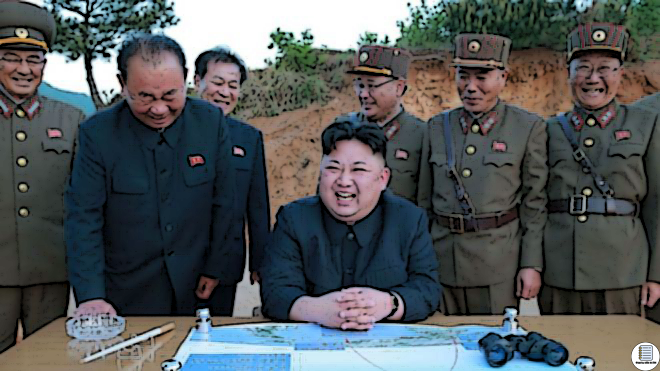 Ким Чен Ын с военным руководством страны
