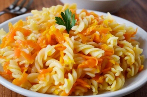 Макароны с морковью