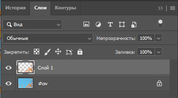 Чтобы заменить небо на данном этапе, я нажму Ctrl+J (Win) / Command+J (Mac), чтобы быстро скопировать участок на новый слой в палитре слоев.