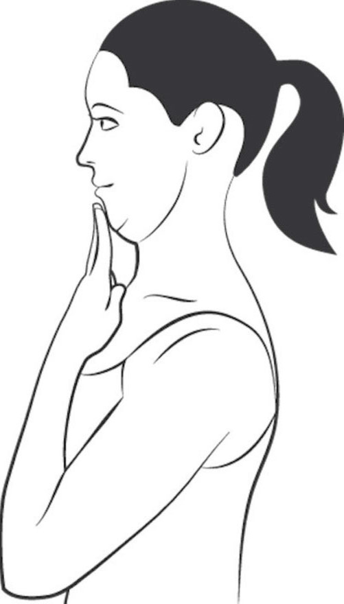 прижимание подбородка