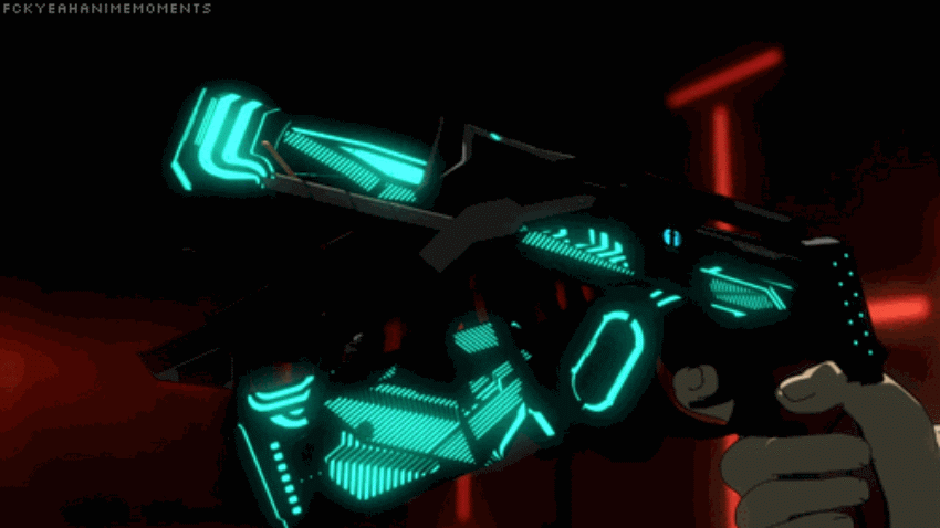 Знакомьтесь - "Доминатор", главное орудие следователей и псов. Так красив, но так опасен. Кадр из аниме "Психопаспорт".