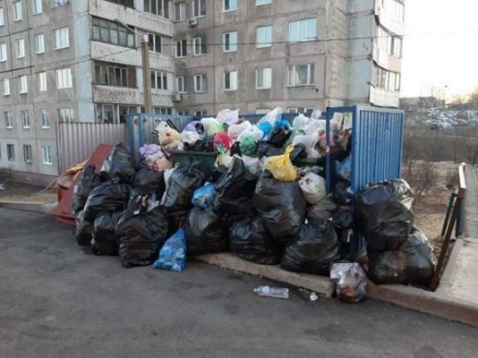  Заваленные площадки для мусора