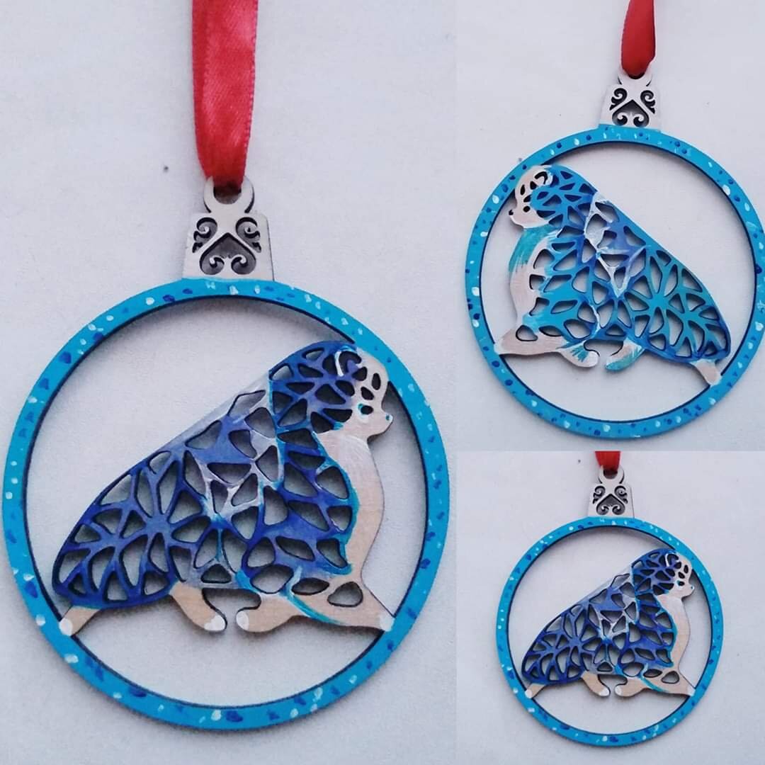 Игрушка ёлочная, самодельная, шпицатая