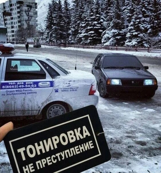 Движение даунов так называемое "тонировка не преступление"