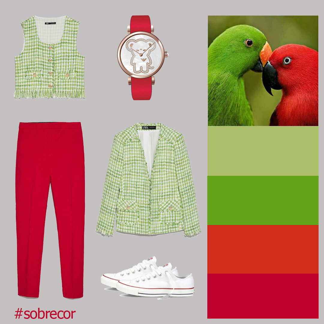 Комплиментарные цвета. Красный + зеленый