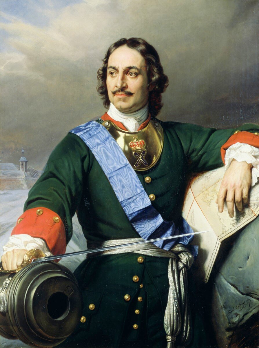 Портрет Петра I. Художник: П. Деларош. 1838 г.