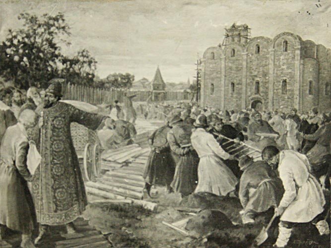 Cтроительство Вологодского кремля 