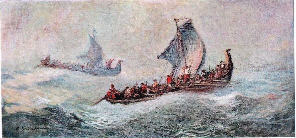 казачьи чайки(почти те же древние ладьи) 