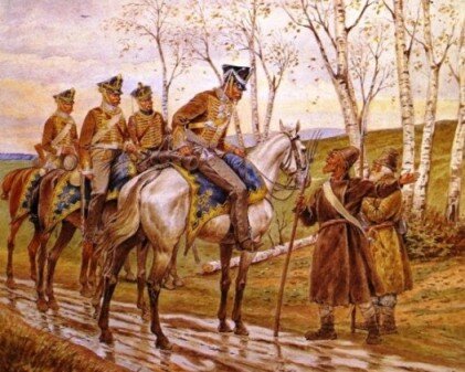 Партизанский отряд из Ахтырских гусар в рейде по тылам противника