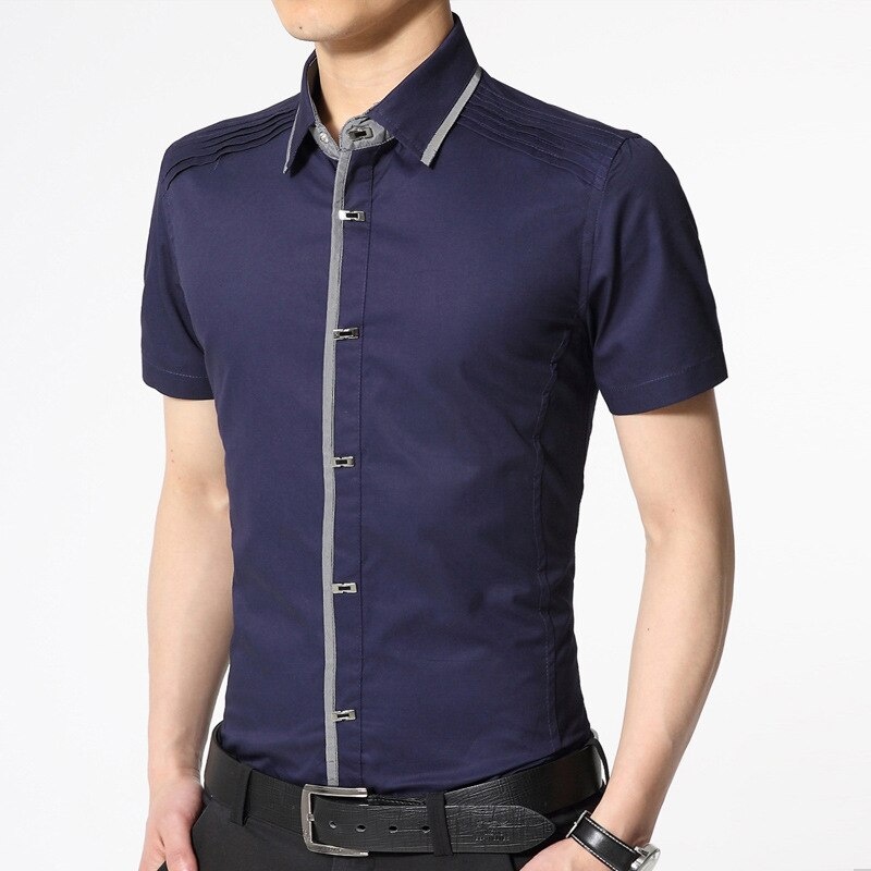 Рубашка мужская с коротким рукавом