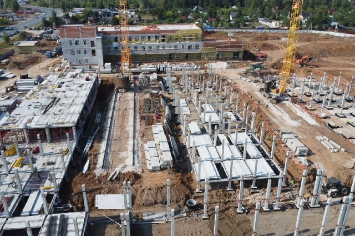    В Перми начали монтаж каркаса здания новой инфекционной больницы