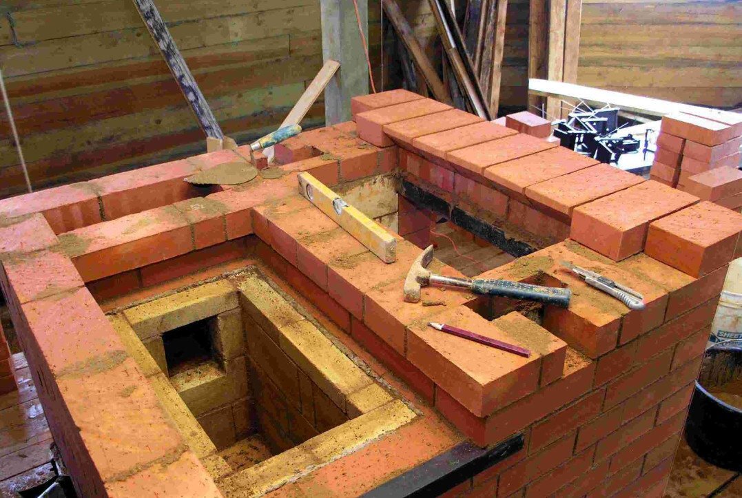 Рабочий процесс кладки печи