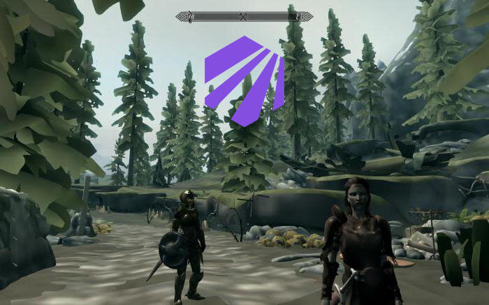 Скайрим на минималках со специальным модом на производительность.