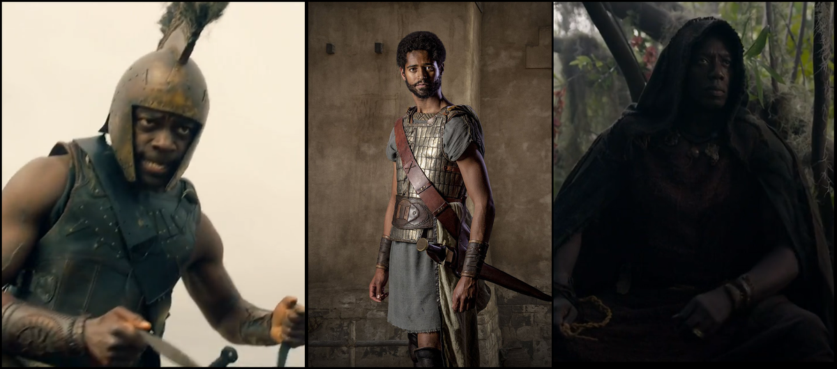 Ахиллес - Дэвид Гяси, Эней -  Альфред Энох, Зевс - Хаким Кае-Казим