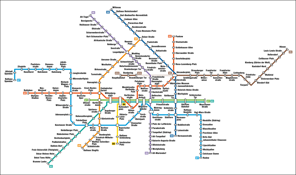 Интерактивная схема метро берлина