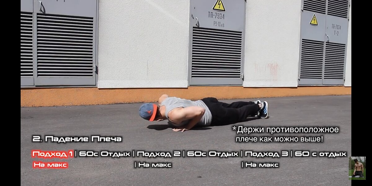 2)Падение плеча. Одно плечо 