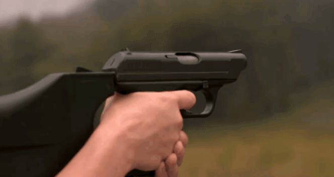 Работа механизмов "H & K VP70M" в действии. 