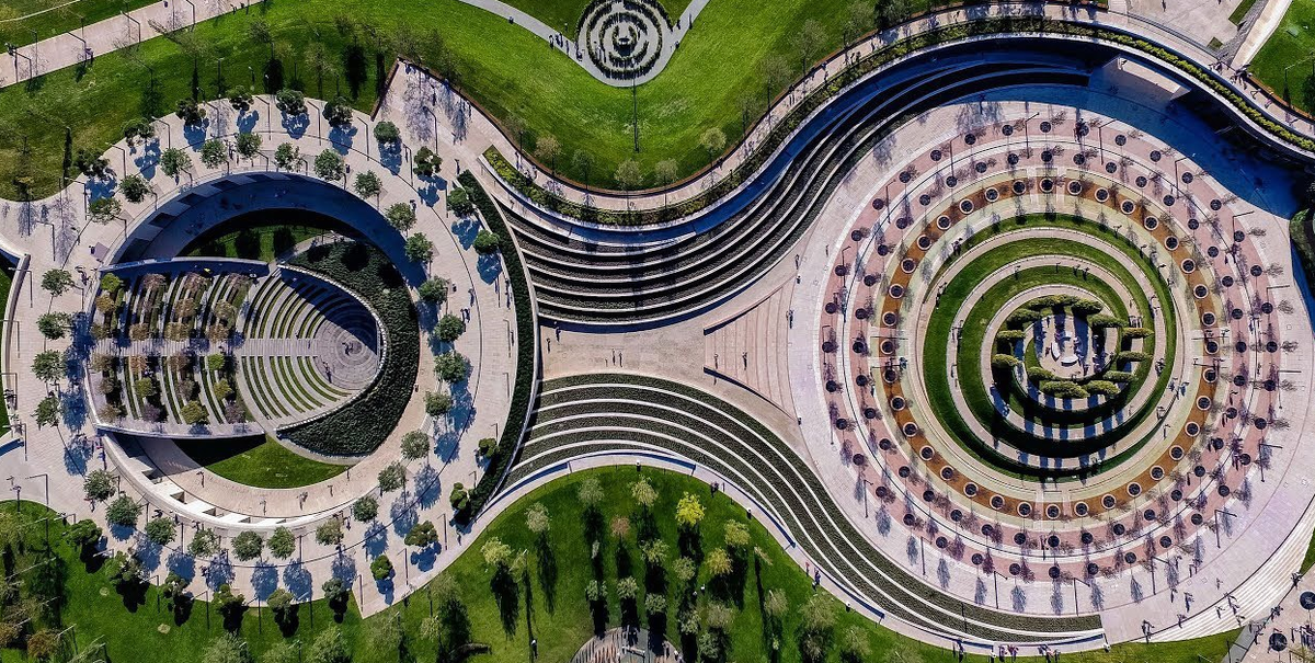 парк Краснодар, вид сверху днем, фото из интернета