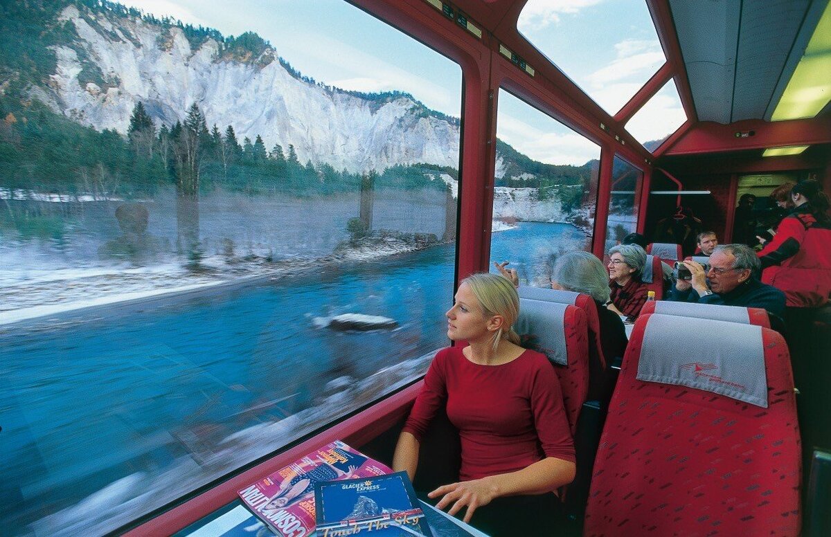 Glacier Express from Zermatt to St Moritz