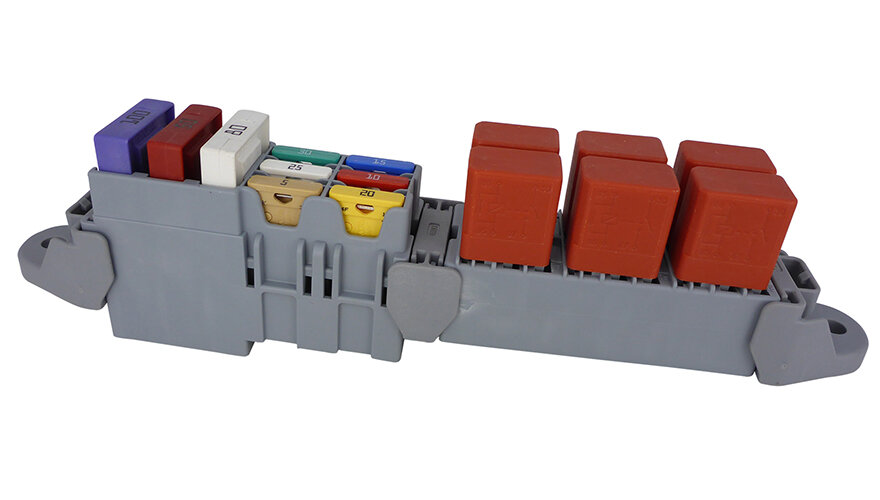 Сборка с использованием  скобы для модулей.