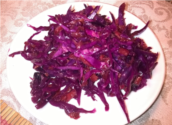 и пополам с краснокочанной