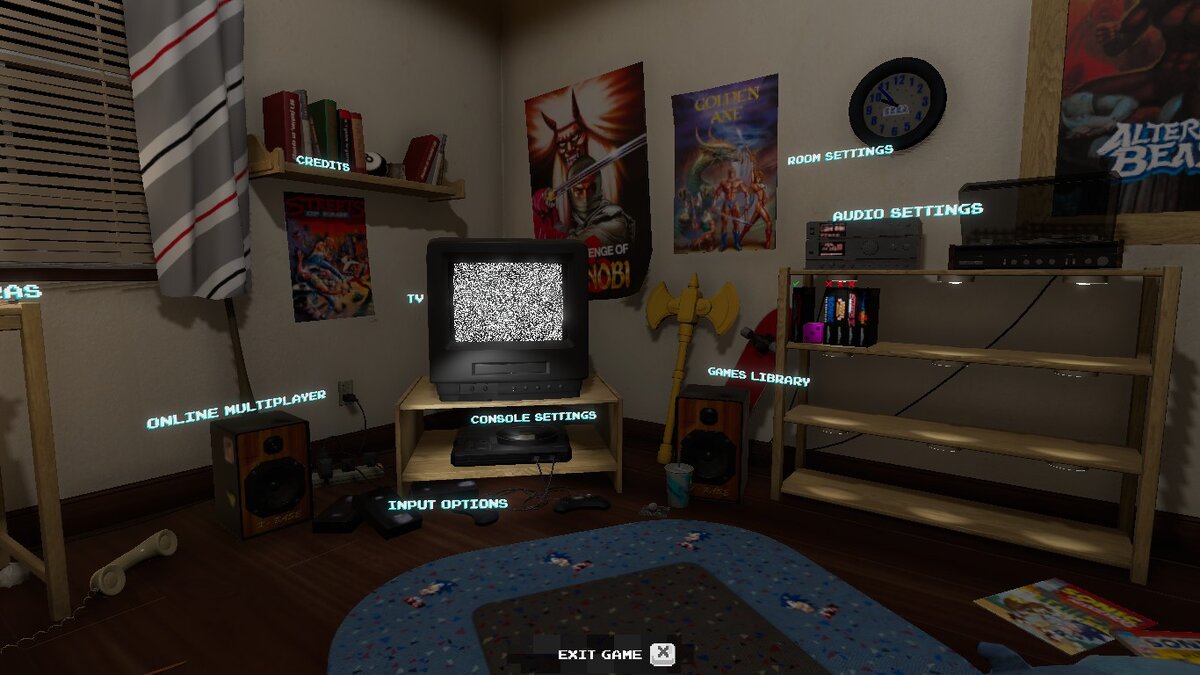 Общий вид комнаты. Левая часть не попала в кадр. Выбор осуществляется "пучком света". 