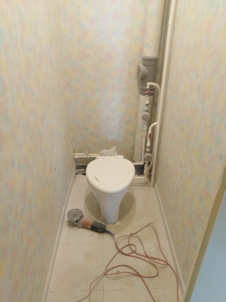 Унитаз готов к демонтажу