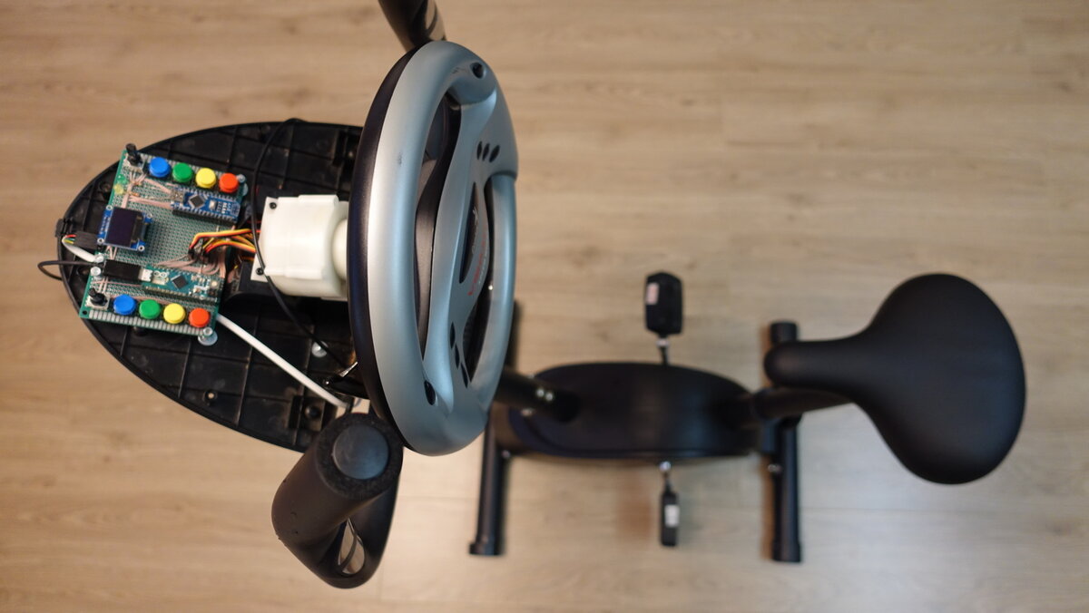 Руль для компьютера из велотренажера