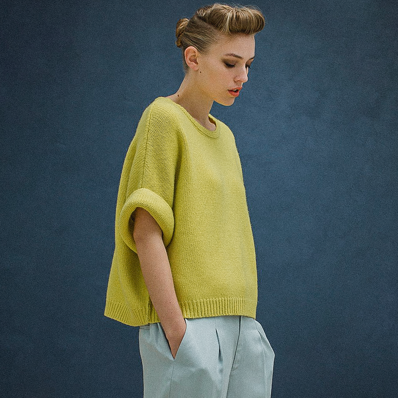 Джемпер с подворотами