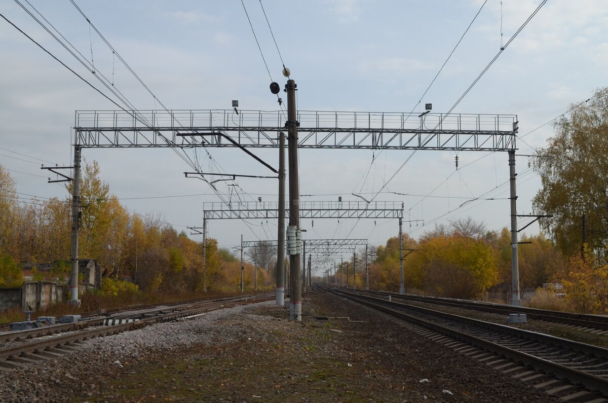 В междупутье. Вид в сторону Черустей.