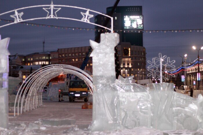 Ледовый городок в челябинске фото