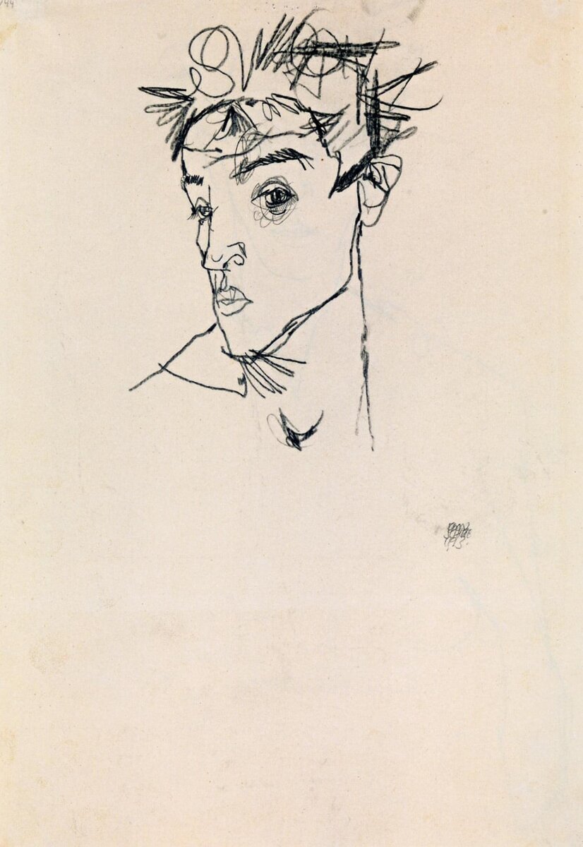Эгон Шиле. Автопортрет, 1913