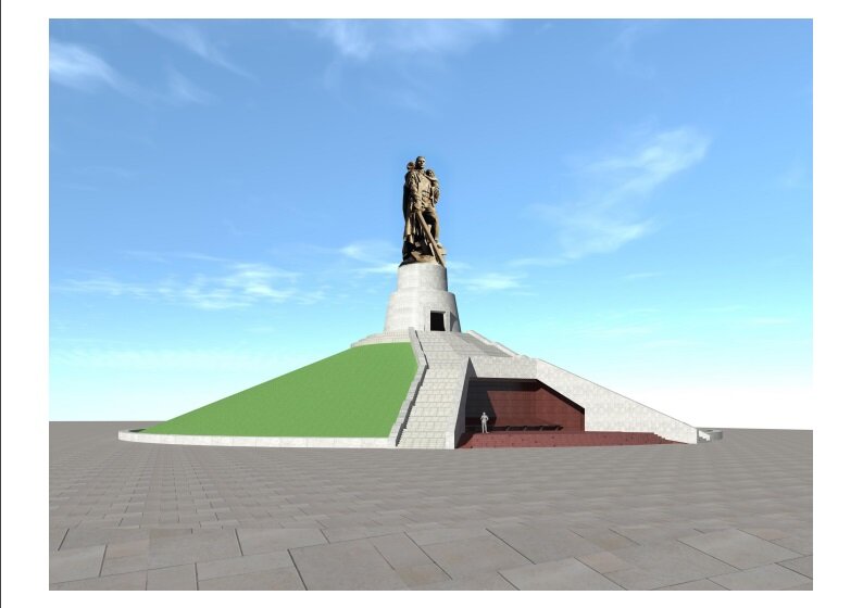 Центральным объектом военно-исторического комплекса станет точная копия памятника советскому солдату в берлинском Трептов-парке, прототипом которого стал кузбассовец Николай Масалов.
