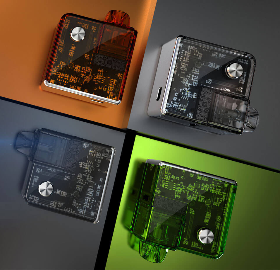 Rincoe Jellybox Nano POD kit – миниатюрная POD-система, оснащенная мощным аккумулятором, рассчитанная на использование сменных испарителей на сетке для максимально комфортного парения жидкостей на основе солевого никотина. Выглядит девайс очень оригинально и больше напоминает какой-то фантастический прибор – прозрачный корпус, через который видны микросхемы, и светодиоды, загорающиеся во время работы и делающие парение радостным событием. Девайс предназначен для использования фирменных сменных испарителей на сетке сопротивлением 0,5 и 1,0 Ом, поэтому вейпер получить очень достойный вкус, а наличие регулировки затяжки позволит подобрать каждому оптимальный стиль парения. Купить Rincoe Jellybox Nano POD kit можно в четырех исполнениях – полностью прозрачном, прозрачном желтом, прозрачном черном и прозрачном светло-зеленом.