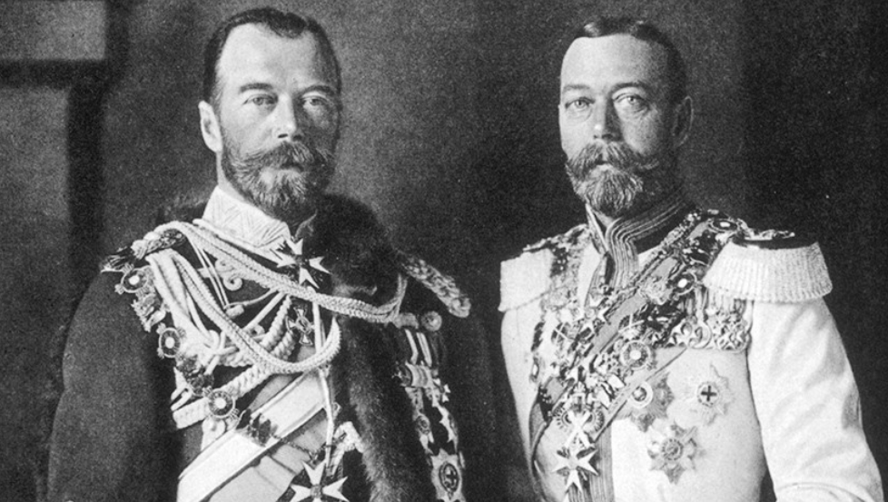 Российский император Николай II и британский король Георг V 