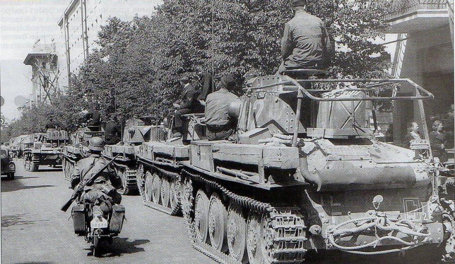 Немецкие танки в Вильнюсе, лето 1941-го