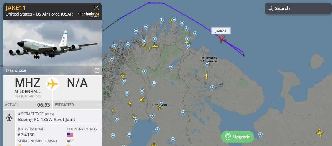 Скриншот с сайта Flightradar24