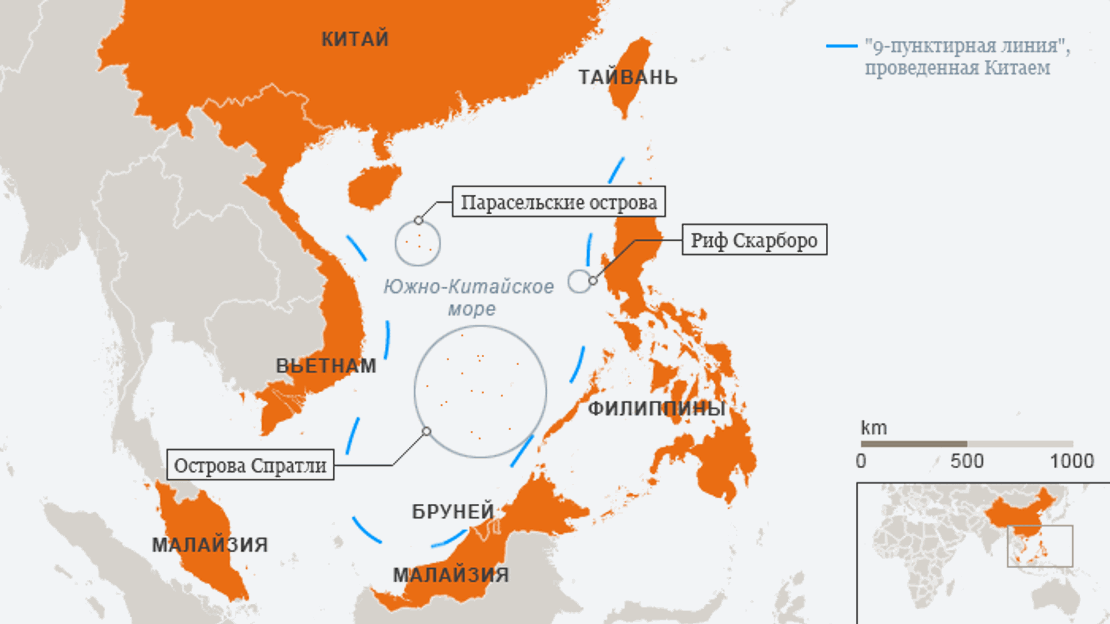 Карта китайского моря