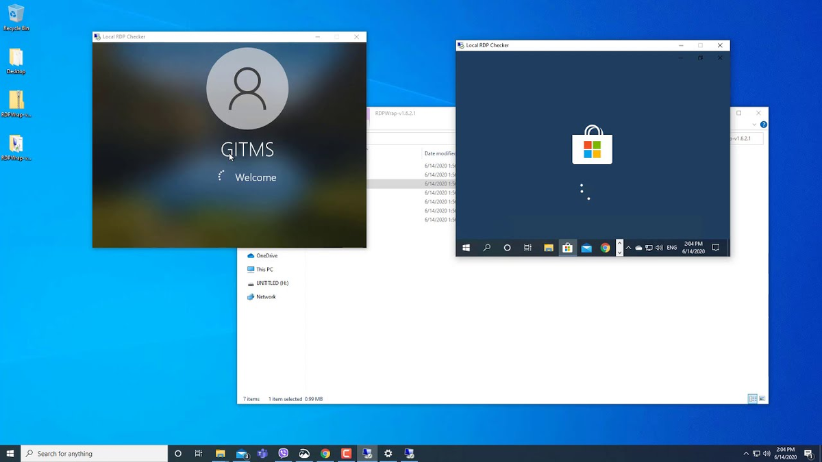 запуск нескольких рабочих столов на Windows 10 Pro после разблокировки 