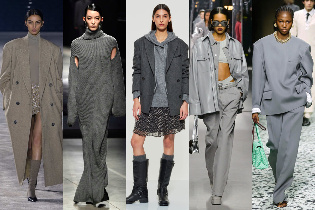 Слева направо: Ami FW’23, Andreadamo FW’23, Antik Batik FW’23, Benetton FW’23, Bottega Veneta FW’23