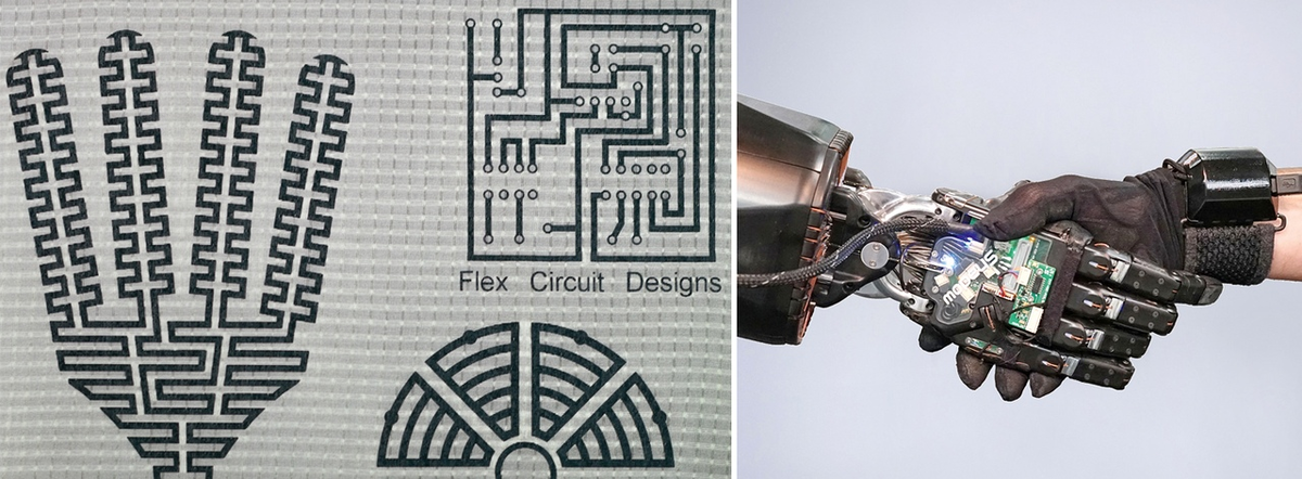 Текстильные датчики Shieldex® индивидуально адаптируют дизайн, размер и чувствительность под каждого человека. Например, они могут измерять силу и давление. Датчики удобно использовать в протезах: они действуют как исполнительный механизм и преобразуют сигналы в движения любого типа. Таким образом, стимулируются мышцы. Кроме того, датчик может контролировать процесс заживления открытой раны. Гибкие проводники передают сигнал и рассеивают тепло.