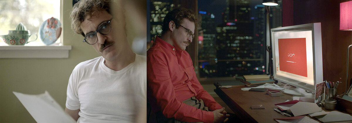 Коллаж автора с Хоакином Фениксом. "Она" (2013 г.) Источник imdb.com