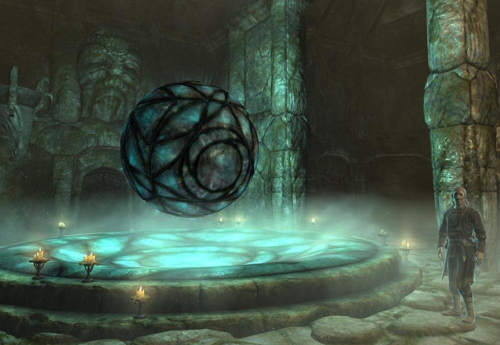 Саартал представляет собой древние руины — всё, что осталось от, вероятно, самого первого поселения людей в Скайриме. В ходе задания там ведёт раскопки Коллегия Винтерхолда. Добравшись до Саартала, главный герой увидит Толфдира в окружении учеников. Присоединившись к группе, предстоит следовать за учителем и слушать рассказ о Саартале и его неизведанных тайнах. 
Покончив с экскурсией, Толфдир попросит Довакина помочь Арнелу Гейну. Арнел скажет, что нужно искать любые зачарованные предметы. После того, как протагонист попытается снять амулет Саартала, висящий на стене, то окажется в ловушке, отрезавшей его от остальной группы. Сквозь прутья решётки Толфдир скажет, что это особый амулет и попросит героя его надеть. Выполнив рекомендацию старого мага, Драконорождённый сможет увидеть и разрушить магическую стену, применив на неё любые заклинания школы магии «Разрушение». После этого заинтригованный Толфдир проследует в открывшийся проход, увлекая за собой попавшего в такую передрягу ученика. Пройдя всего пару метров, Довакина посетит видение: неизвестный загадочный маг будет говорить о грозящей опасности и о том, что орден Псиджиков полагается только на него.

Сразу после окончания видения протагониста ожидает разговор с Толфдиром, который расскажет об ордене и о том, что он ничего не понимает. Вскоре разговор будет прерван пробудившимися драуграми. Расправившись c ними, ничего не останется, как проследовать через новый проход, но уже без преподавателя, который догонит героя позже. Следует соблюдать осторожность, так как впереди героя ожидают сражения с множеством врагов и многочисленные ловушки.

По пути следования в глубины разрушенного города героя ожидает и небольшие головоломки. Одна из них представляет собой вращающиеся камни, на гранях которых изображены рыба, птица и змея. Вращая камни, нужно выставить правильную комбинацию изображений, узнать которую можно, взглянув в углубления позади камней. После первой такой мини-загадки героя снова ожидает сражение с уровневыми драуграми (вплоть до драугров-военачальников).

После решения следующей головоломки, которая практически в точности повторяет вышеописанную, и активации рычага, поднимется решётка, и Довакин вместе с прибывшим Толфдиром сможет пройти дальше. Впереди археологов ожидает бой с одним из сыновей Голдура, Йуриком Голдурсоном. Толфдир прикажет протагонисту отвлекать его. Благодаря такой тактике через некоторое время драугр станет уязвим. Это будет четырнадцатый и последний противник. После окончательного упокоения Йурика стоит обыскать его тело. Там найдутся записка и часть амулета Голдура, необходимая в ходе квеста «Запретная легенда».

Однако самой главной наградой за упорство будет обнаружение того, что охранял Йурик — загадочного артефакта древности, способного уничтожить мир, Ока Магнуса.

После очередного диалога Толфдир отправит протагониста к Архимагу, а сам останется изучать находку.

Архимаг посетует на то, что его отвлекают, выдаст награду и отправит к библиотекарю за помощью.

Находкой также заинтересуется Анкано, но поскольку его все недолюбливают, включая протагониста, он пока уйдет ни с чем.